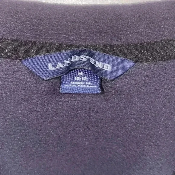 Lands’End Soft Navy Blue 1/4 Zip Up Pullover Sweater - Picture 4 of 5